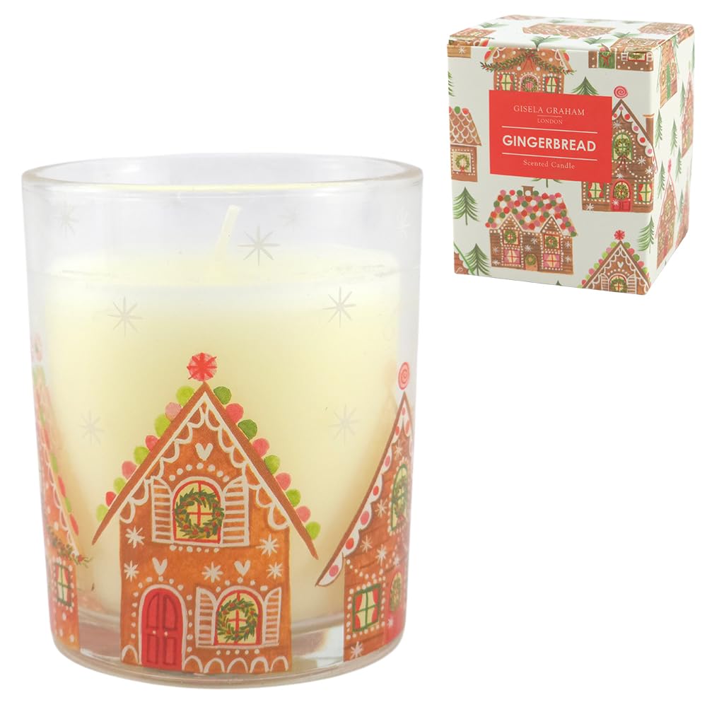 Crafty Capers Multi Gingerbread House Scented Candle | Gisela Graham | Boxed Gift | 7Cm Tall