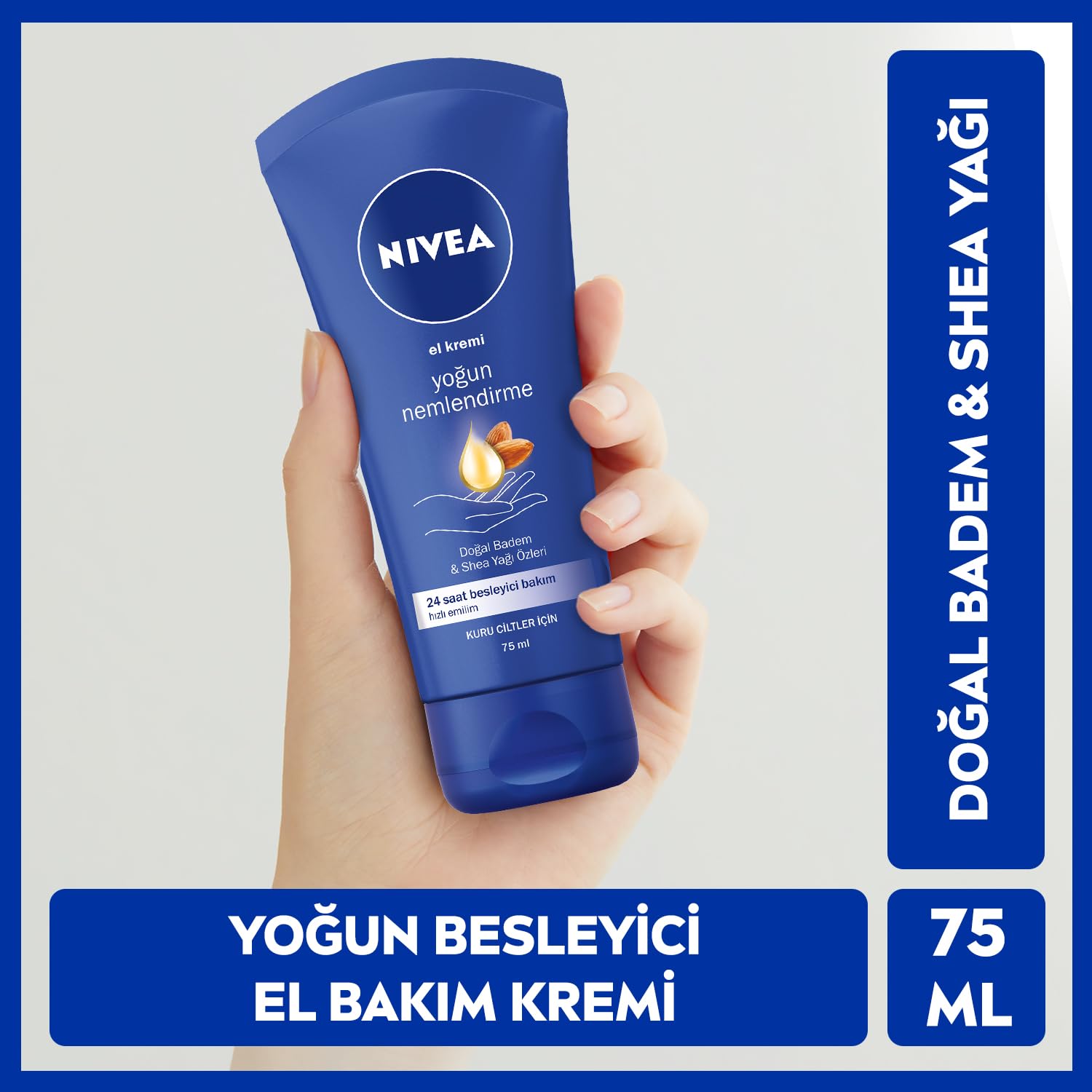 NIVEA Yoğun Nemlendirici El Kremi 75ml + NIVEA Kadın Sprey Deodorant Black&White Invisible Clear 150 ml