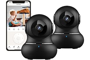 2 Pack litokam 2K Indoor Security Cameras with Motion Detection and Phone App Connectivity