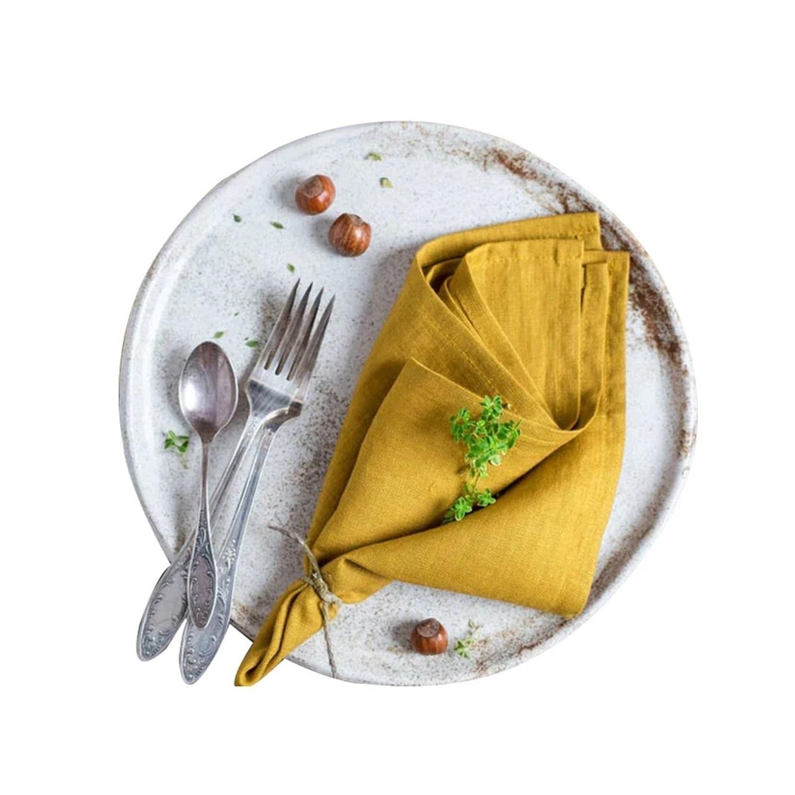 Napkins Linen Napkins Restaurant Wedding Dinner Solid Color Cloth Pure Classical Custom Home Table Napkin(Color16-40X40CM-4pcs)
