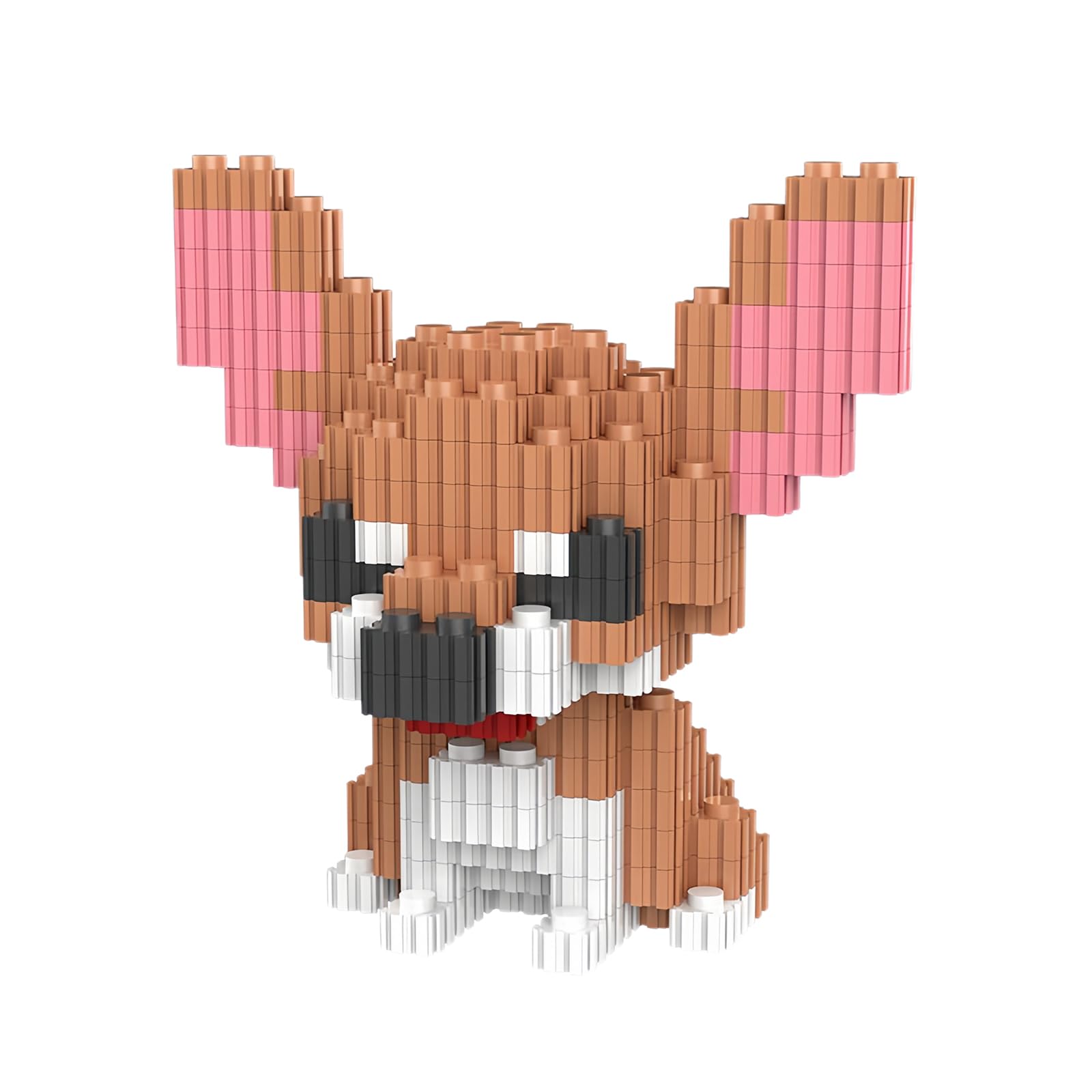 NOOLY Micro Dog Building Blocks, Pet Bricks Sets for Adults and Boys Girls CLJM-01 (Chihuahua), Brown, 9 cm