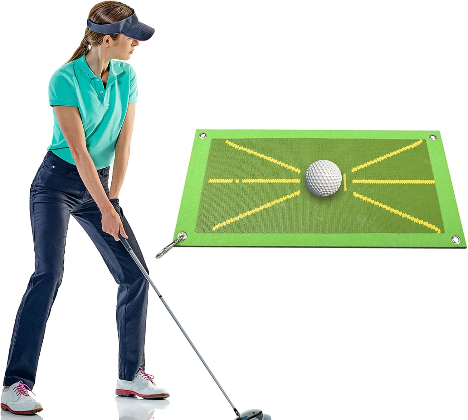 2023 New upgrade Golf Training Mat for Swing Detection Batting, Golf