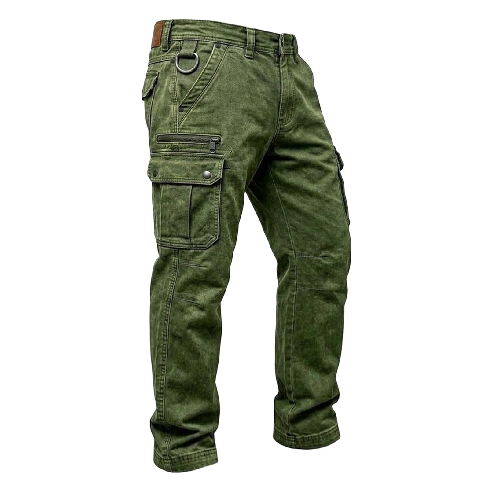 Arbeitshose Herren Stretch Cargohose Slim Fit Wanderhose Mit Vielen Taschen