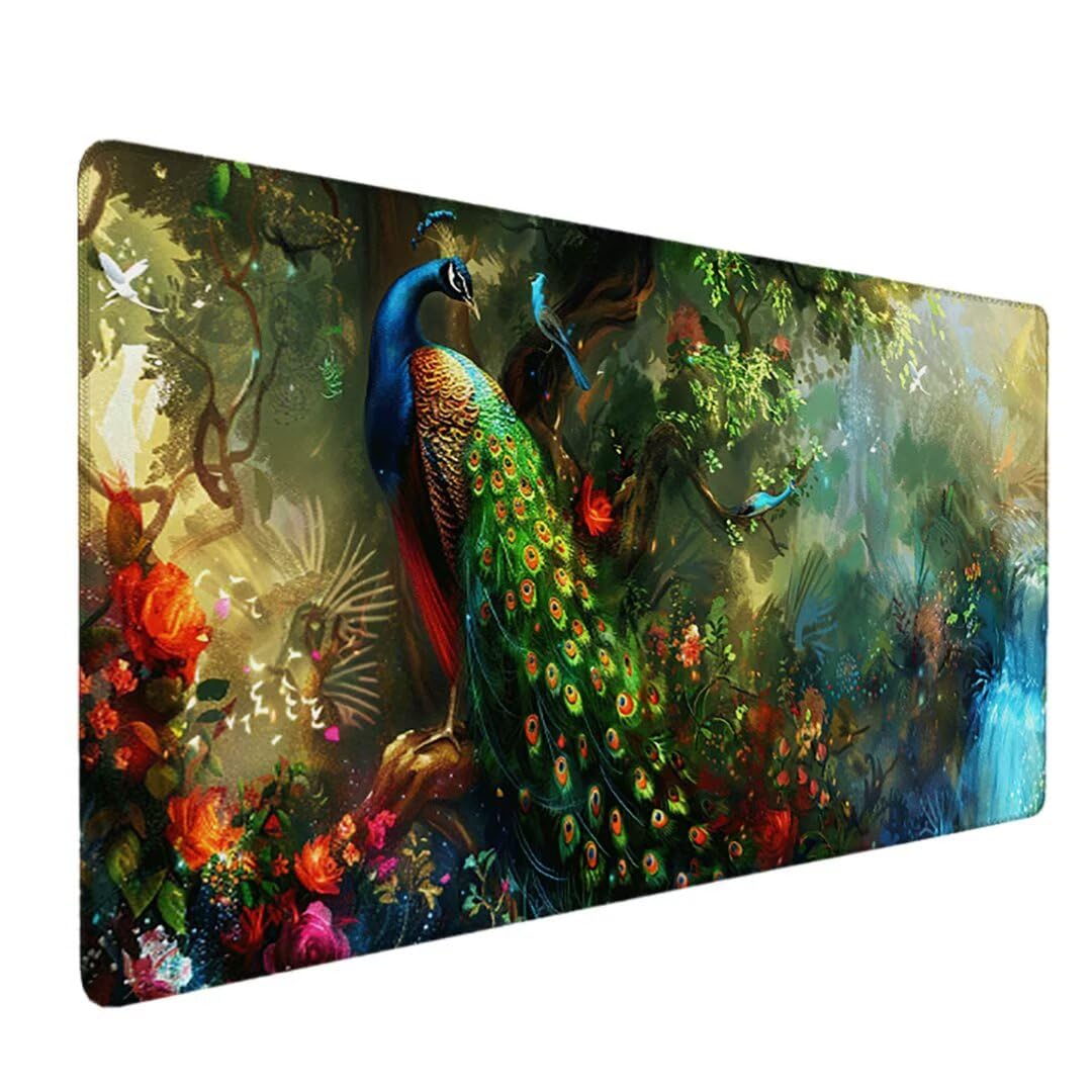 Tapis de Souris de Jeu en Tissu - Surface Exclusive Micro Tissée - Optimisé pour Les Capteurs de Jeu - Taille XXL 1000 x 500 x 3mm (Vert Animal) Tapis de Souris Ergonomique, pour Gamer et Bureau 3-3R