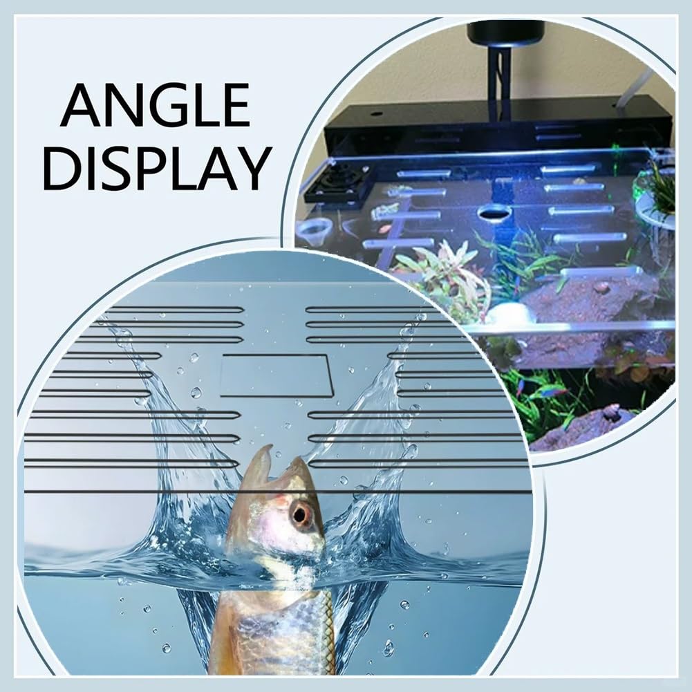 GZHERVICES Copertura Fuga per Acquario (con Fori di Ventilazione), Confezione da 1, Copertura Superiore per Acquario, Coperchio per Acquario, Materiale Trasparente(60x30cm)