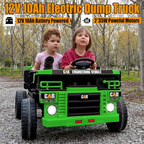 Image of 12V Ride On Toys for Big Kids 12V Ride On Dump Truck Kids' Electric Vehicle