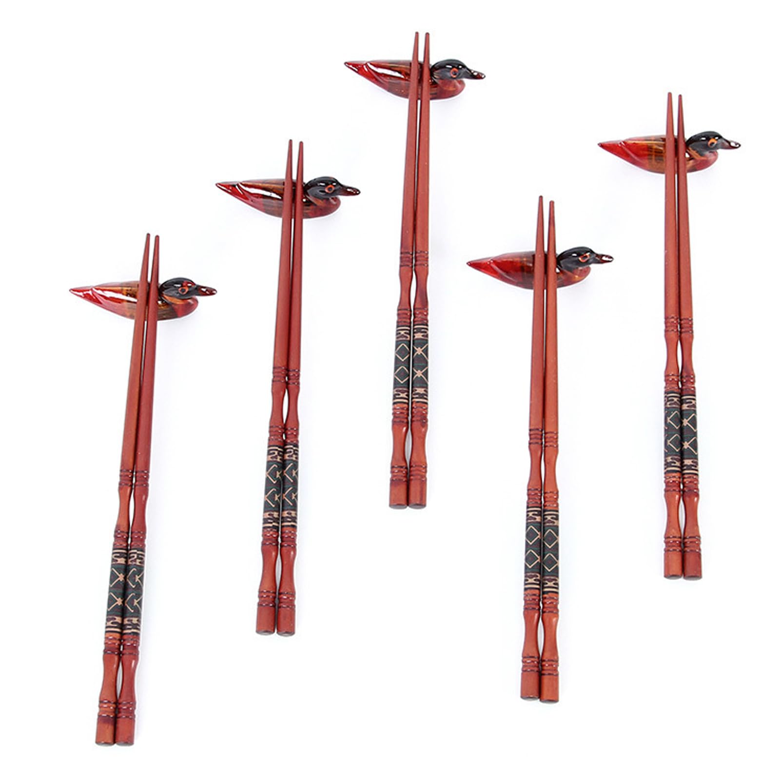 Repose-Baguettes, Support en résine, cuillère Chinoise Mignonne, réutilisable, décoration de Bureau, Canards Mandarins