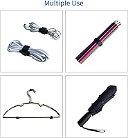Vista 4 de 8 Inches Multi-Colour Reusable Cable Ties Cord Straps Multi-Purpose Wire Ties Cord Wrap Hook and Loop Organizer Cable Management,Adjustable Cord