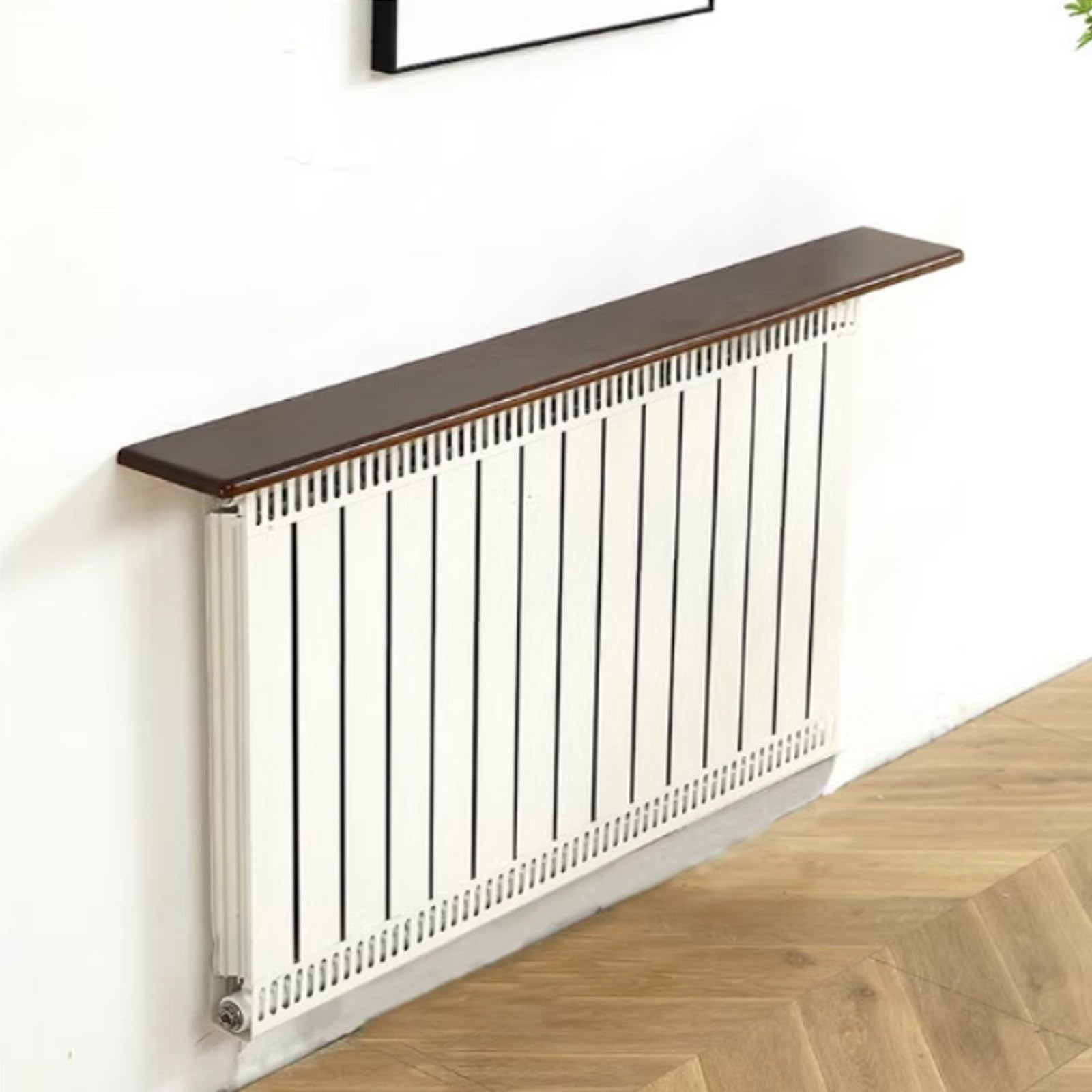 Estante de radiador de 160 cm para el hogar solo la parte superior/calentador Sto estante con tornillos/soportes, estante de radiador para radiadores de 100 a 180 cm