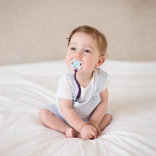 Miniatura 5 de Paquete de 6 pinzas para chupete para niños y niñas, 100% hechas a mano, trenzadas, se adapta a todos los chupetes y juguetes de dentición, regalo