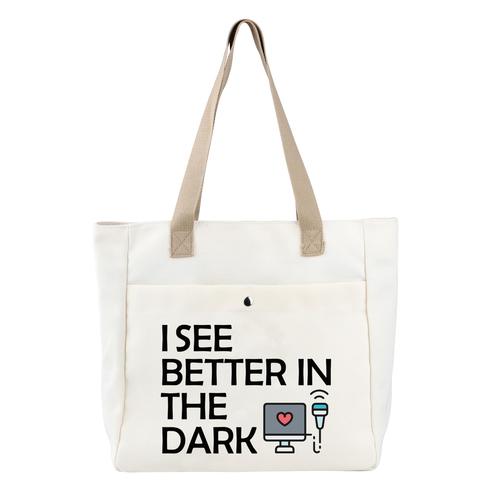BDPWSS Sonographer Tote Bag Ultrasound Technician Gift Sonography Tech Gift Radiologist Gift I See Better In The Dark Gift