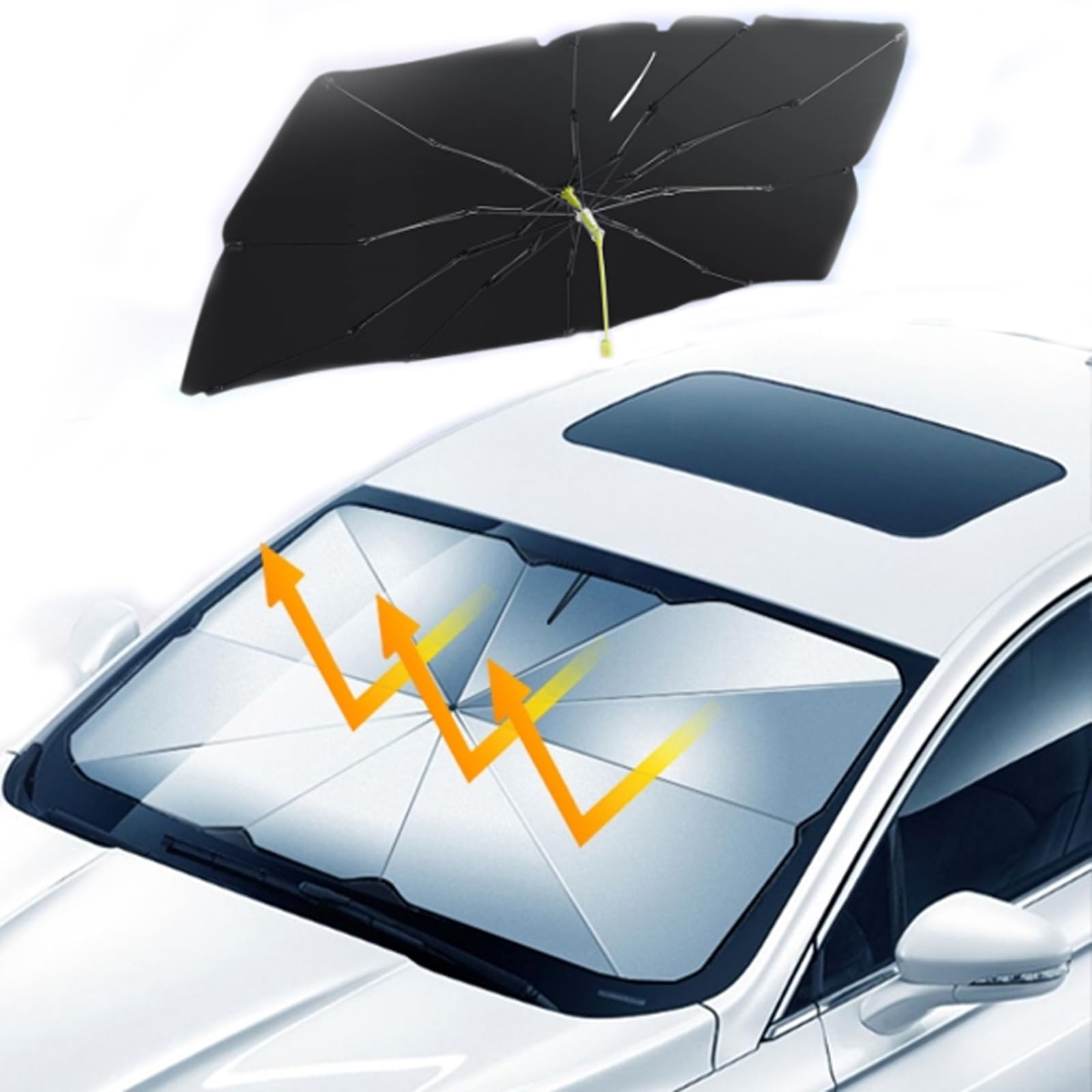 LUWU Parasole Auto Compatibile Con Fiat Panda City Life/Sport/Cross - 7