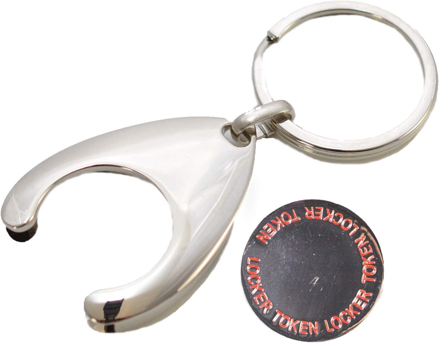 RK Gifts Reusable Shopping Trolley ยฃ1 or 1 Euro Coin Token Holder Keyring (With ยฃ1 token)