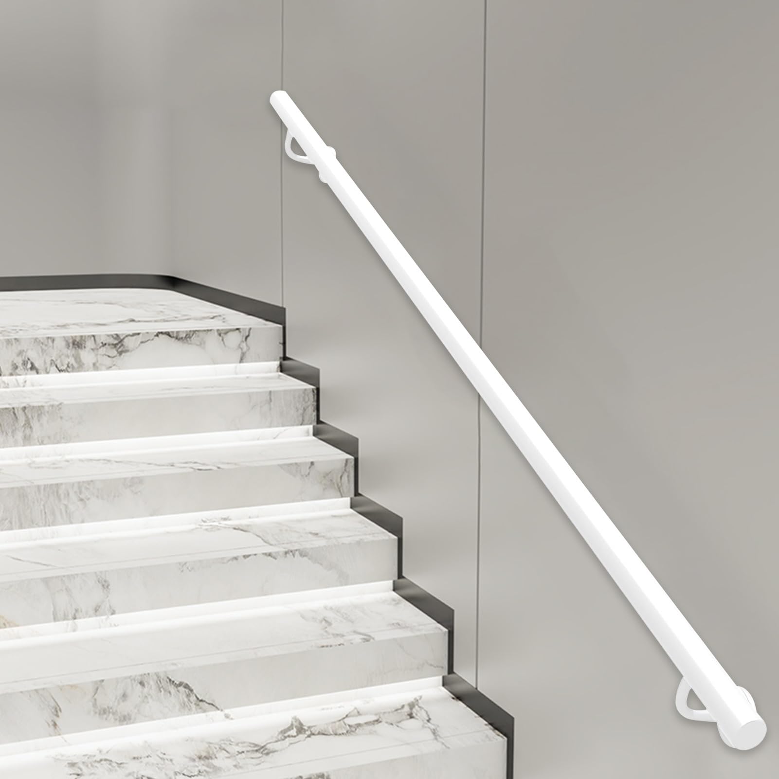XYNSNDB Okrągłe metalowe tralki z ocynkowanej balustrady o średnicy 30600 cm do użytku domowego i komercyjnego Łatwa instalacja (250 cm/8,2 stopy) i stylowa