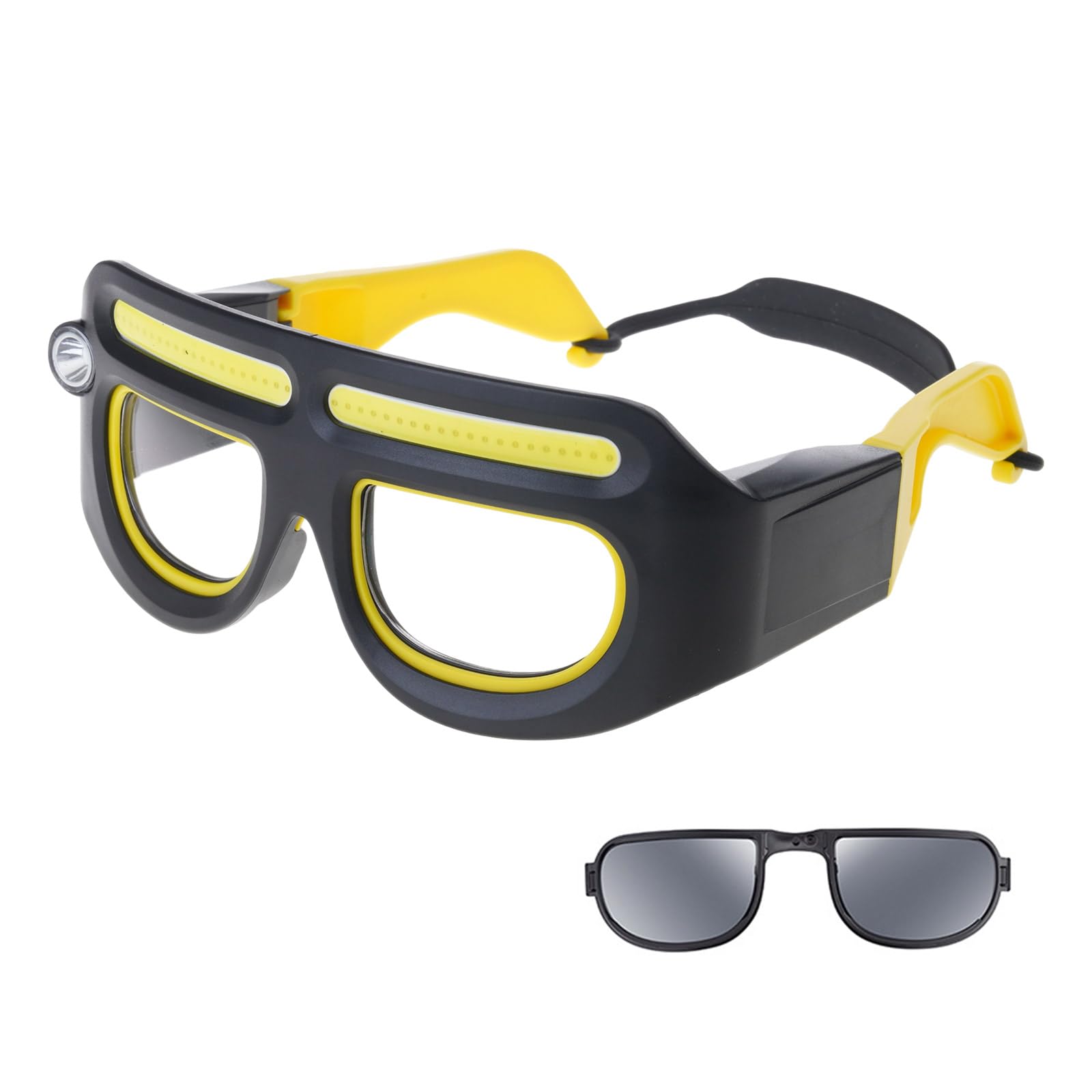 CRFFZ Motion Sensors Touch Control Rechargeable Headlamp Glasses Easy Operations in Mechanical Repairs and Camping Motion Sensors