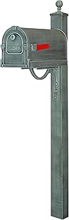 Special Lite Savannah Curbside Mailbox with Springfield Post - Verde Green Aluminum Mailbox with Direct Burial Post - SCS-1014_SPK-710-VG