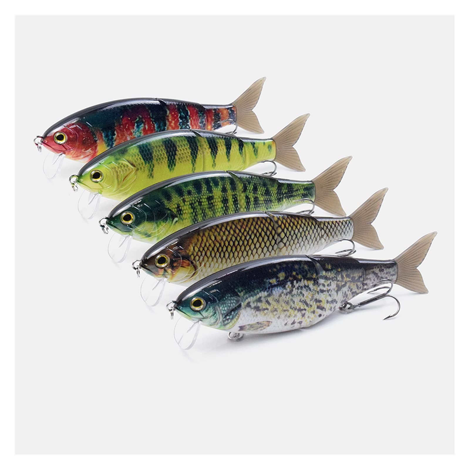 Señuelos de Pesca Señuelos de Pesca Se Mantiene el Cebo Fuerza de Pesca 3 Secciones Soft Tail Flotante Wobble Retó Switebait Pesca Tackle Shad Lure 7in Cebos Artificiales (Color : 3)