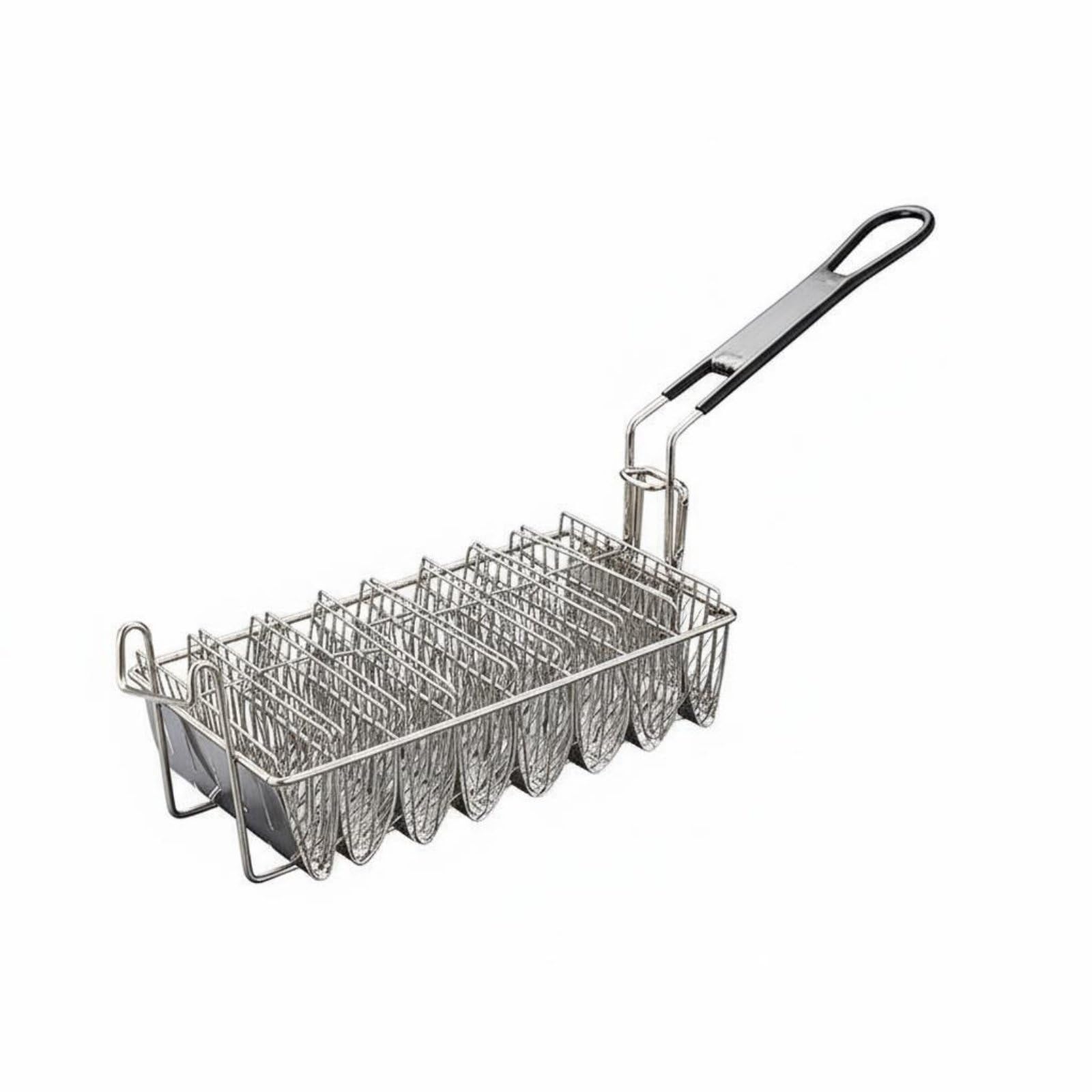Panier de friture pour tortillas résistant avec 8 grilles amovibles en v