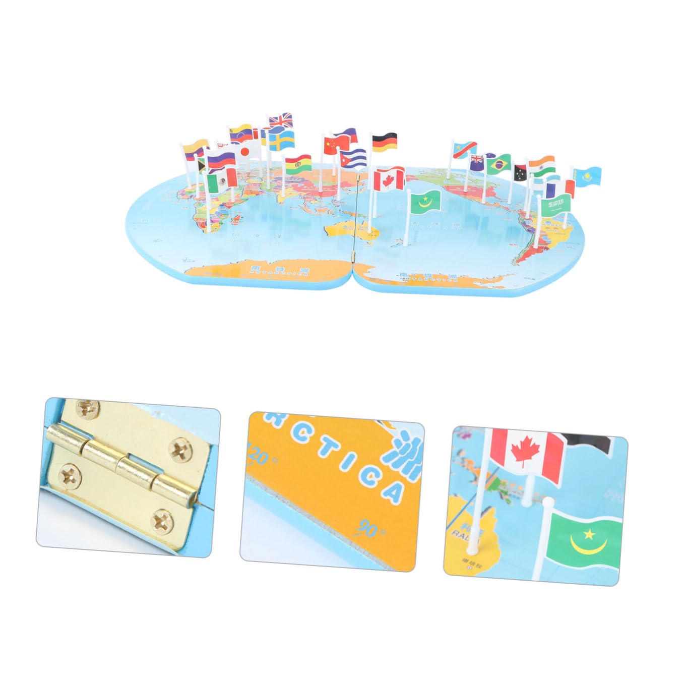 Juguete Cognitivo Geográfico de Madera para Niños y Niñas, Tamaño Mediano, Educativo Temprano, Color Natural, Desarrollo Creativo, Aprendizaje Divertido, Juego de Conocimientos