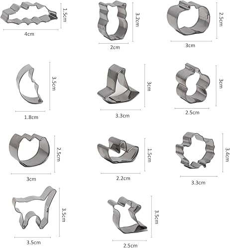 Miniatura 5 de Vanenmo Cortadores de arcilla polimérica de Halloween, cortadores de arcilla de invierno para joyas de arcilla polimérica, moldes de arcilla