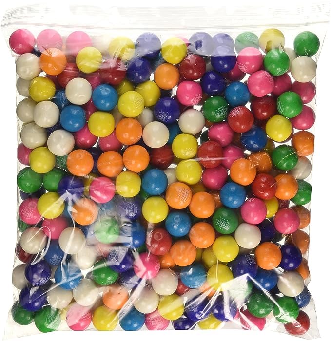 double bubble gum balls One Inch Dubble Gum balls Assorted Flavors 6 Pound Bag (approx. 340 gumballs)