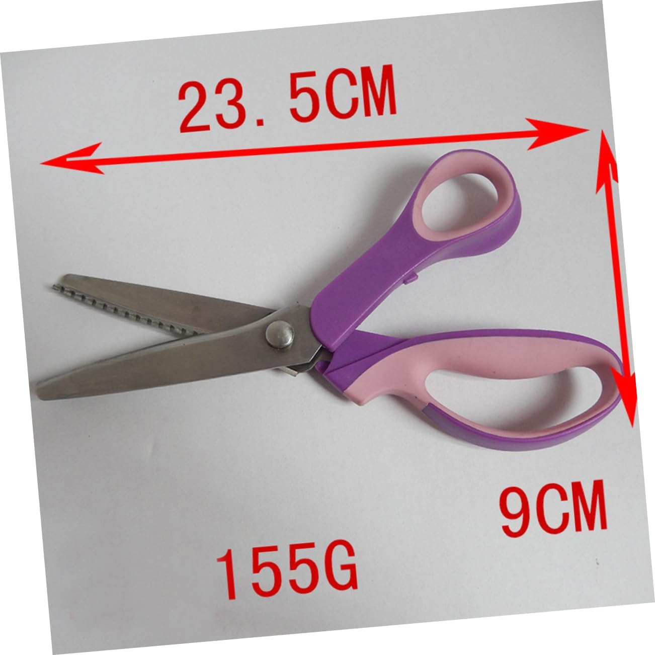 Tofficu Pinking Shears Stainless Steel Craft Scissors for Sewing Tailoring Projects Ergonomic Grip Precision Cutting for Home Professional Use