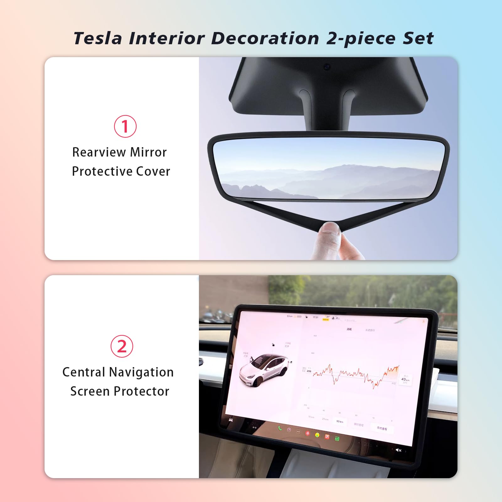 Tesla Model 3 Y Silicone Screen Edge Protect Frame – -Premium EV&Tesla Accessories - View #9