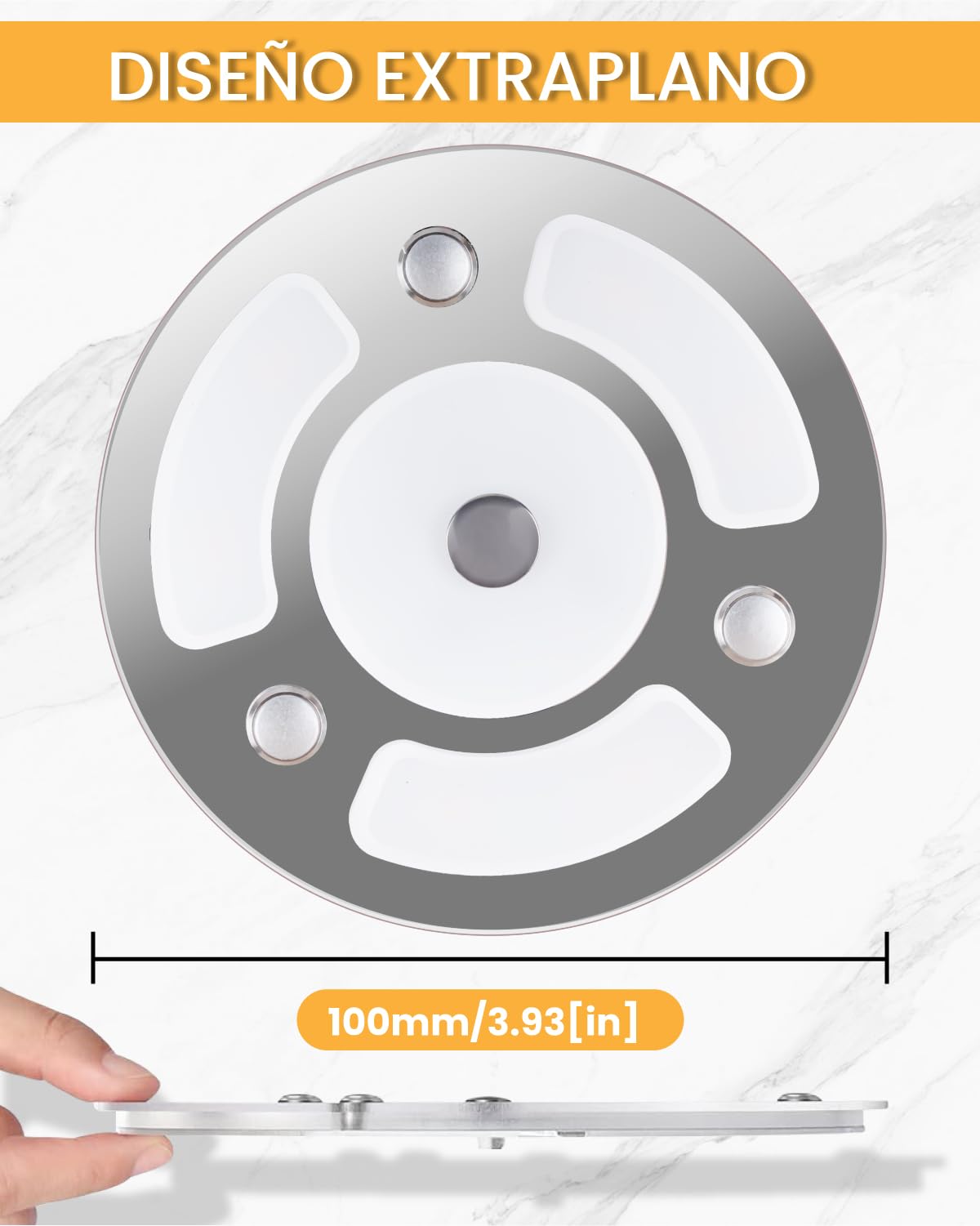 12V Luz de Techo LED Autocaravana Iluminación Interior, Luz LED 12V Regulable 3W Caravana Luces Interiores con Interruptor de Control Táctil, 3000K Campervan Luces para RV Autocaravana Caravana Barco