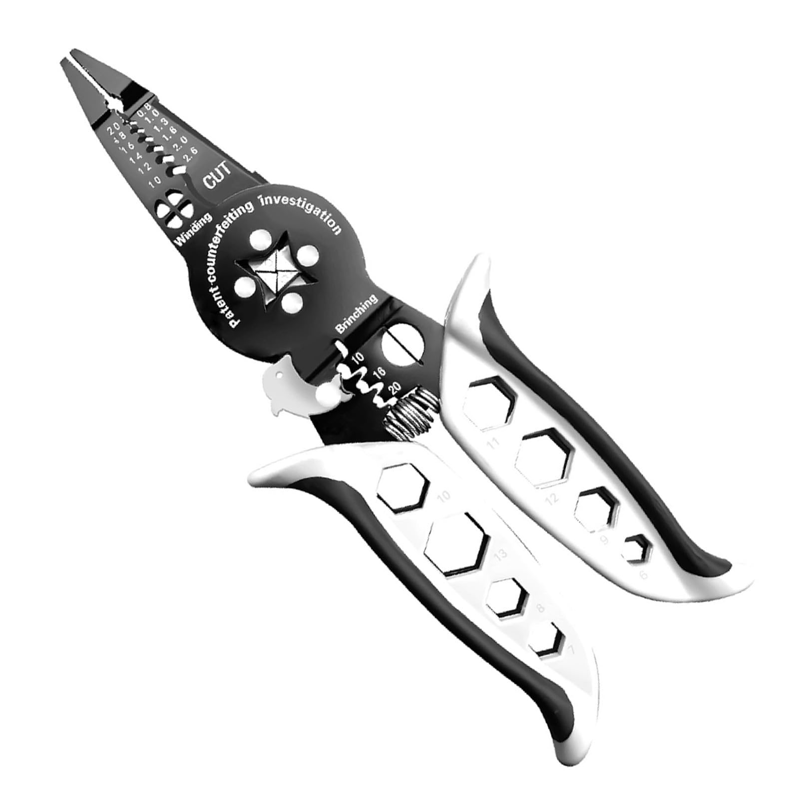 Kaccde Electrician Wire Crimper Peeler Pliers Cable Stripping Multifunctional Press Plier Terminals Crimping Cutting Tool Wire Pliers
