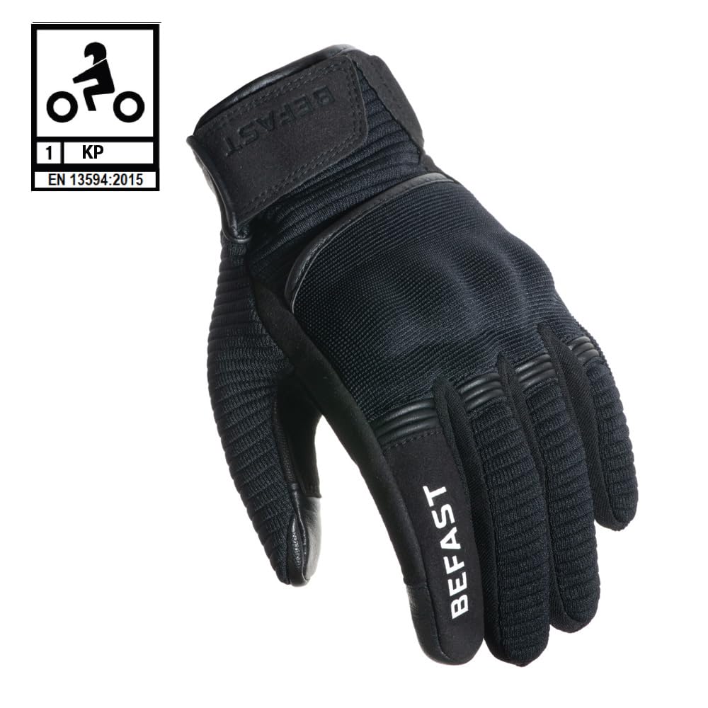 Guantes de Moto de Verano Report CE Negro