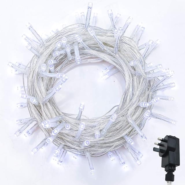 WISD Fairy Lights Low Voltage Xmas Lights 22.8M 200 LED White Indoor Outdoor Use, String Lights Mains Powered with 8 Modes, Christmas Lights Decor for Xmas Tree Garden Wedding Party Home Decorations