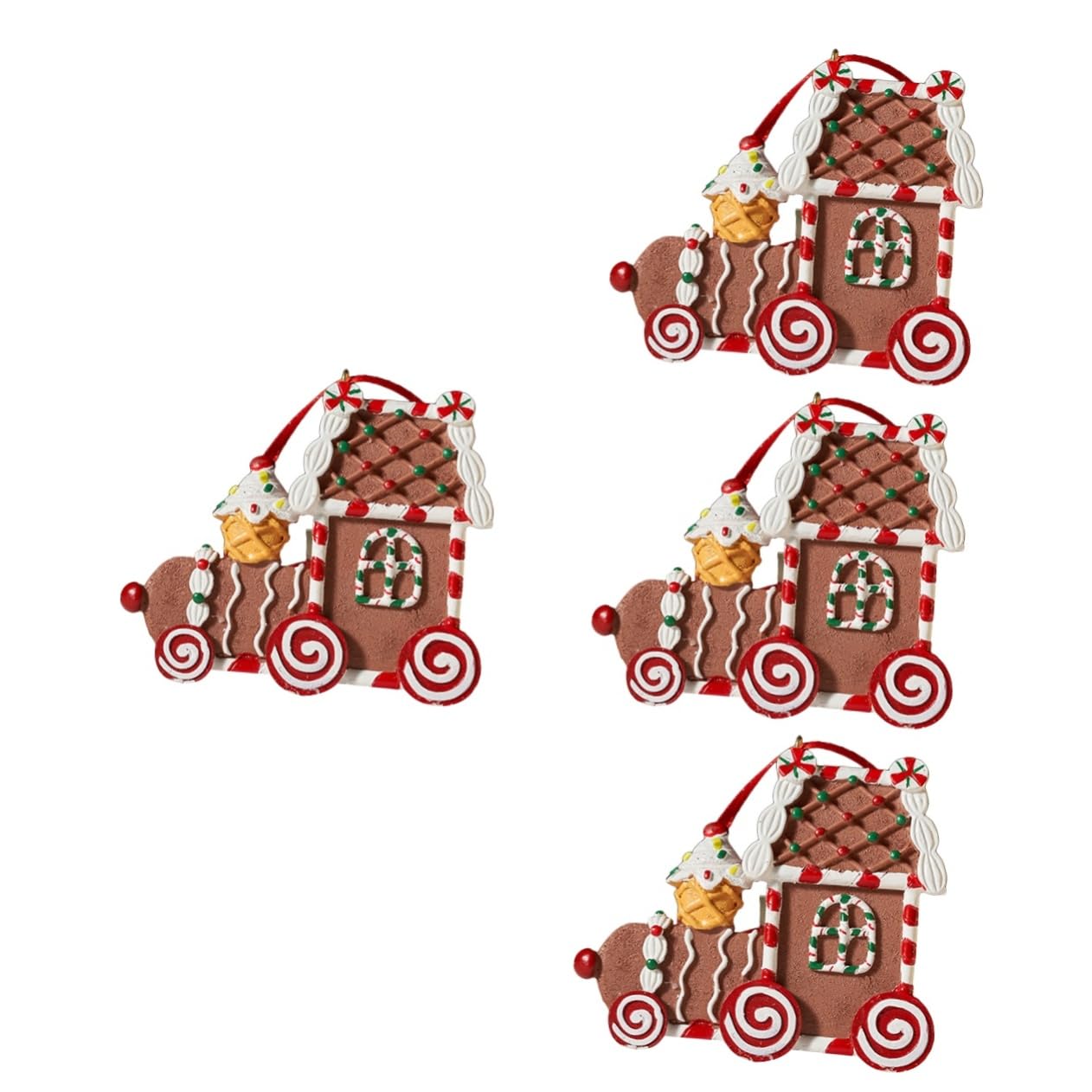 ABOOFAN 4piezas Adorno Colgante De Resina para Árbol De Navidad Decoración Festiva De Gingerbread para Mejorar La Apariencia para Puerta Pared Ventana Porche