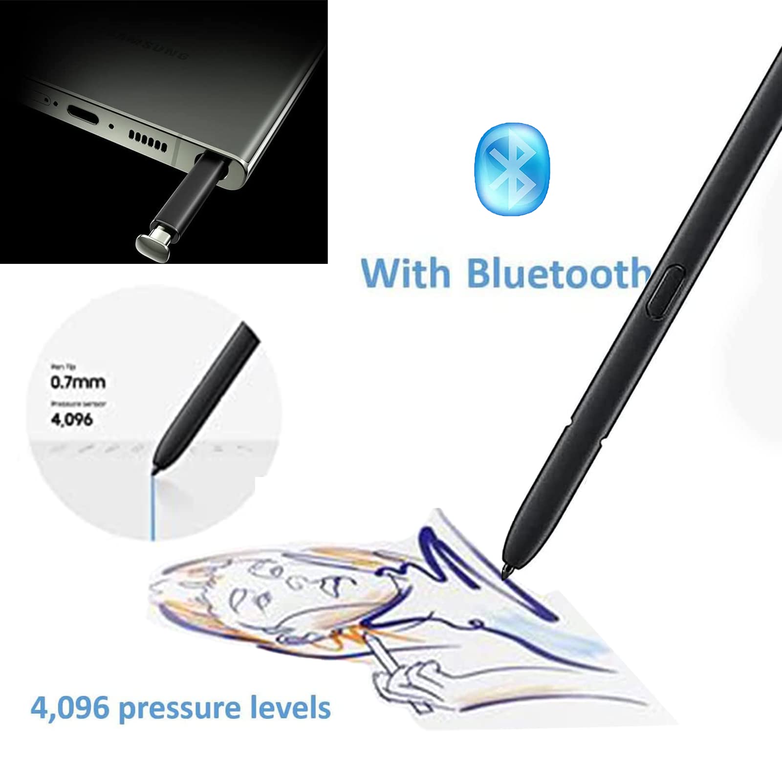 Samsung Galaxy S23 Ultra 本体 + Sペン + 付属品 Amazon.com: Galaxy S23 Ultra S Pen with Bluetooth Replacement for