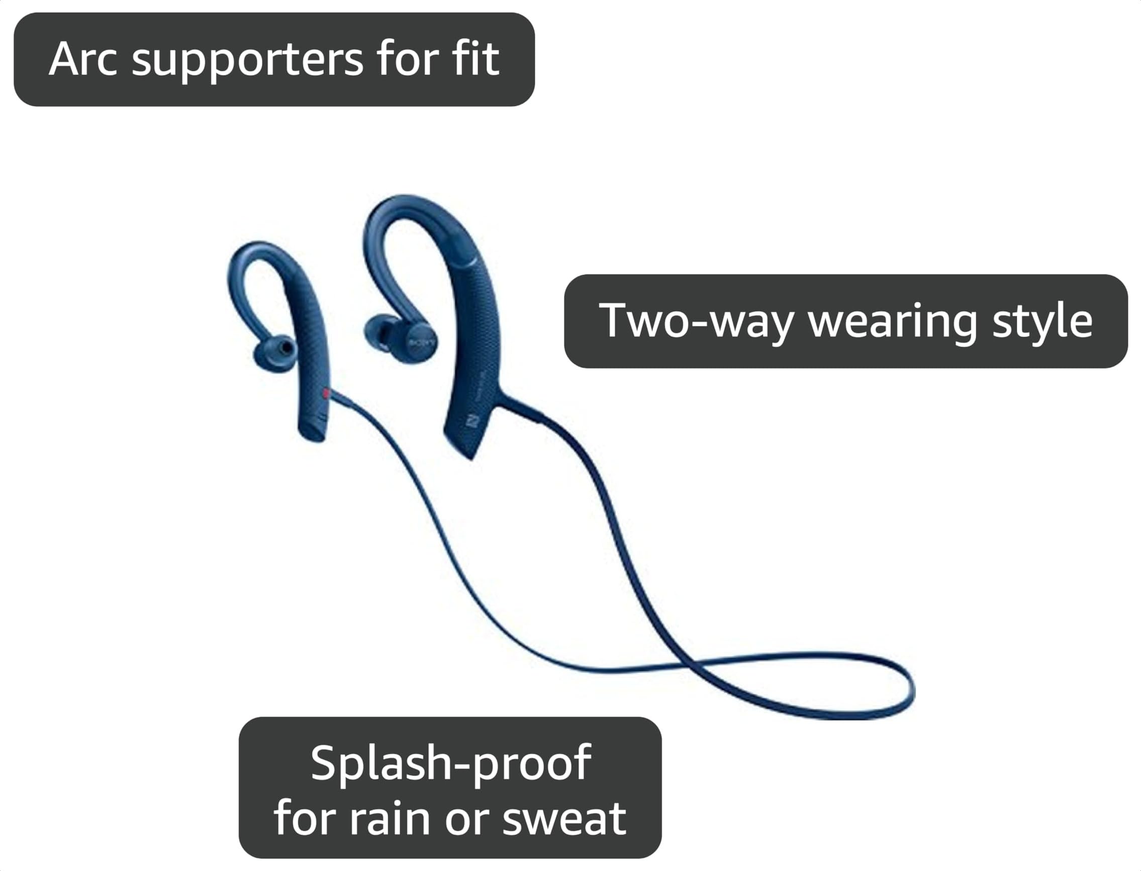 Amazon.com: Sony MDRXB80BS/L Premium, Wireless, in-Ear, Sports