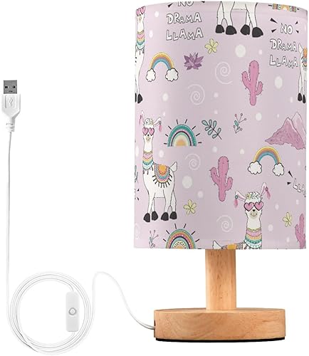 Lámparas de escritorio pequeñas lámparas de mesa con USB divertido dibujos animados camello rosa lámparas de mesa para niños hogares para lampara de