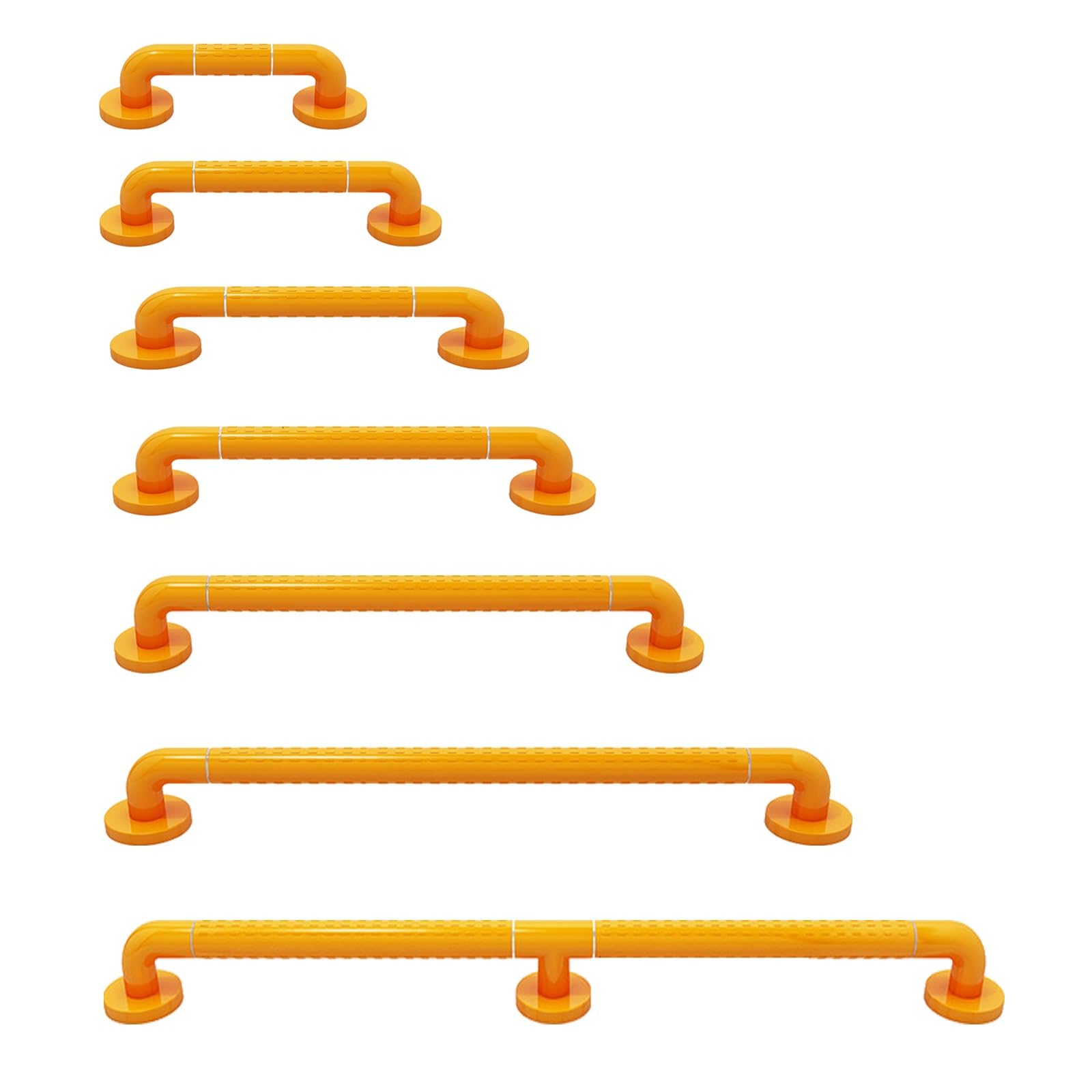 Lmvyuvlf Women's Yellow Diy Metal Stair Handrail With Non-Slip Particle Grip, Heavy Duty 304 Stainless Steel Shower Hand Rails, Wall Mounted Support (1 Piece)(140Cm/4.59Ft)