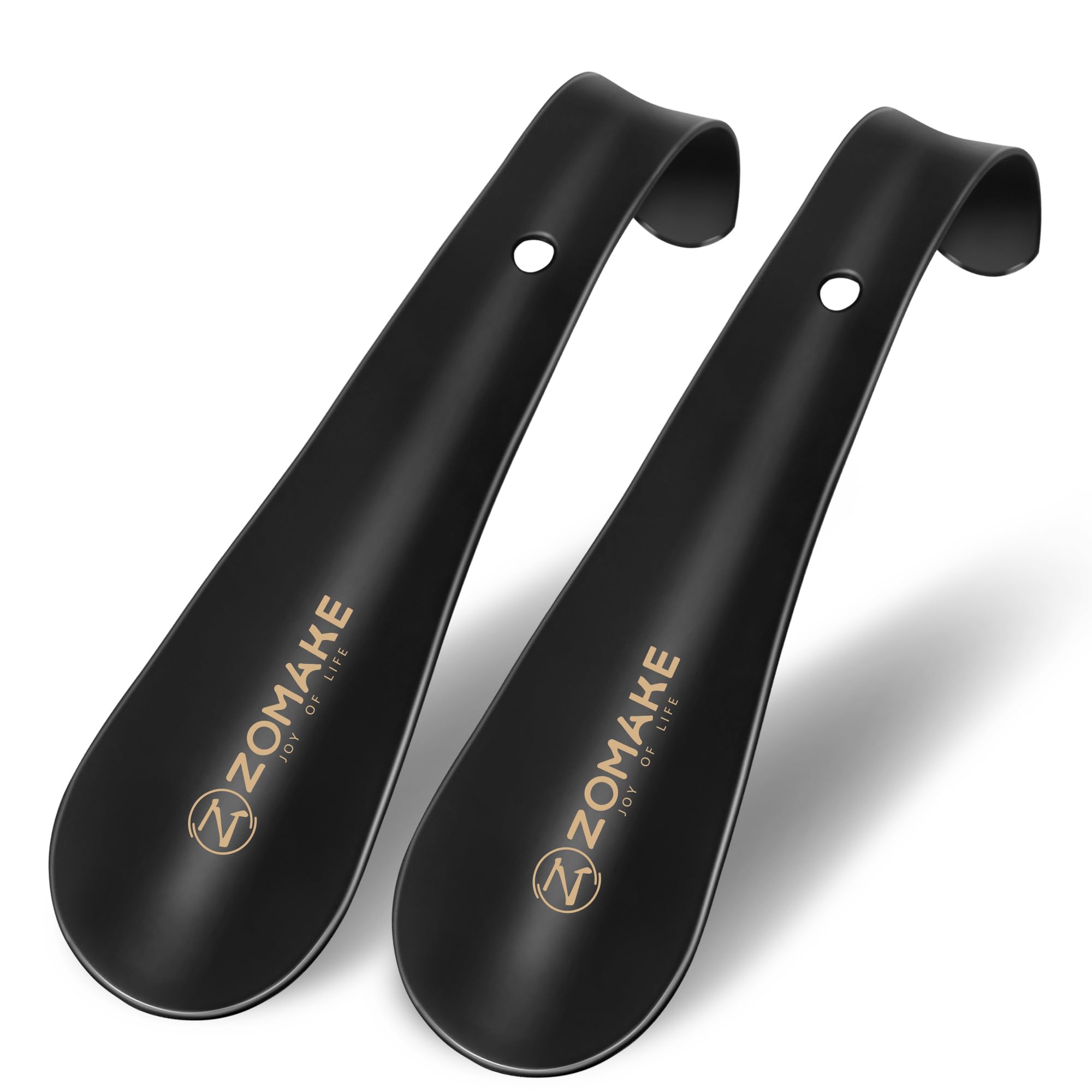 ZOMAKE Łyżka Do Butów Metalowa Mała 2Szt,Krótka Łyżka Do Butów Ze Stali Nierdzewnej 15cm,Mini Łyżka Do Butów-Mała Łyżka Do Butów Z Uchwytem Ściennym