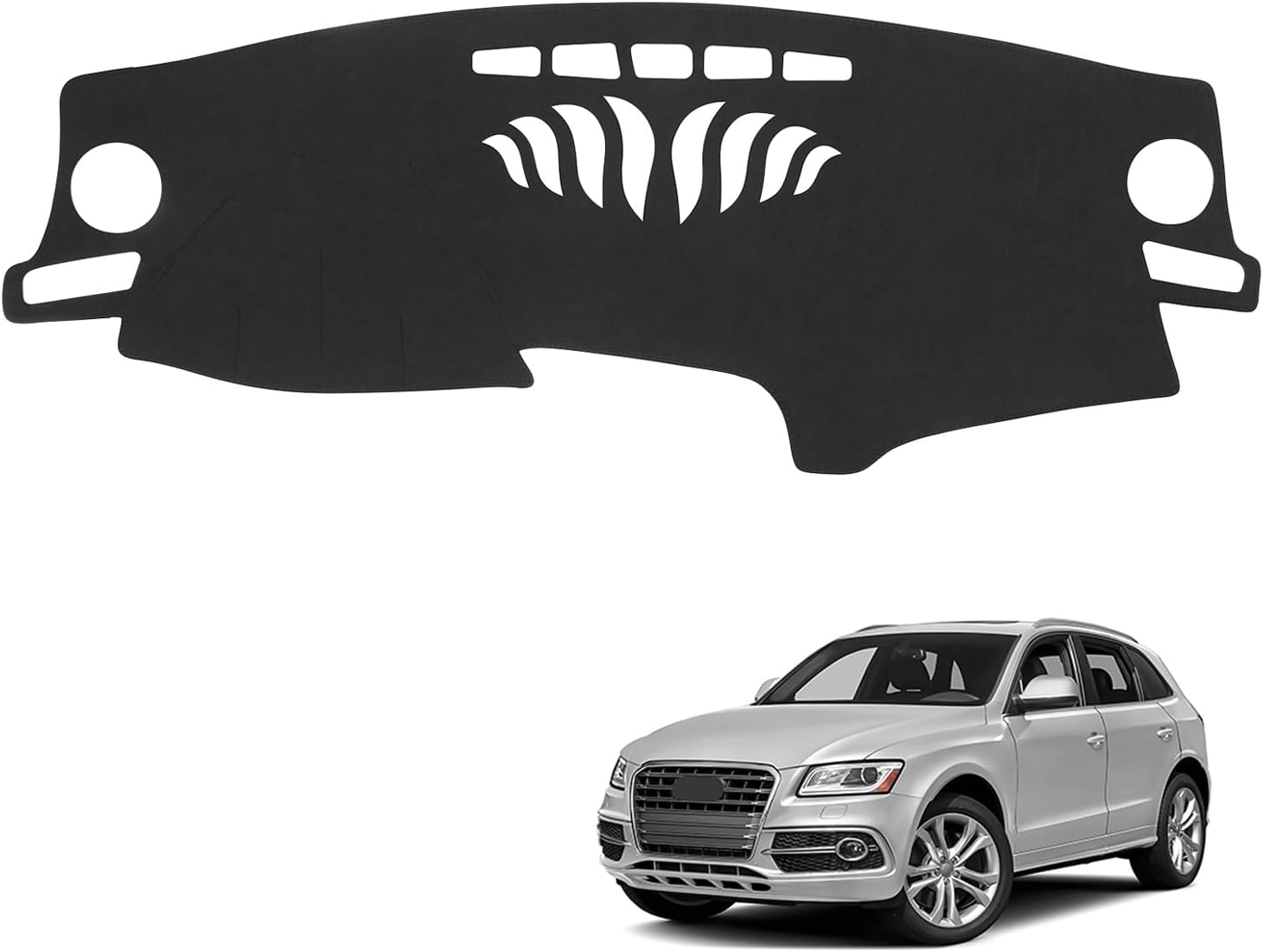 Black Dashboard Dash Board Cover Mat Carpet for Audi 2009-2017 Q5 Accessories Dash Cover Flannel Material Dash Mat Sunshade