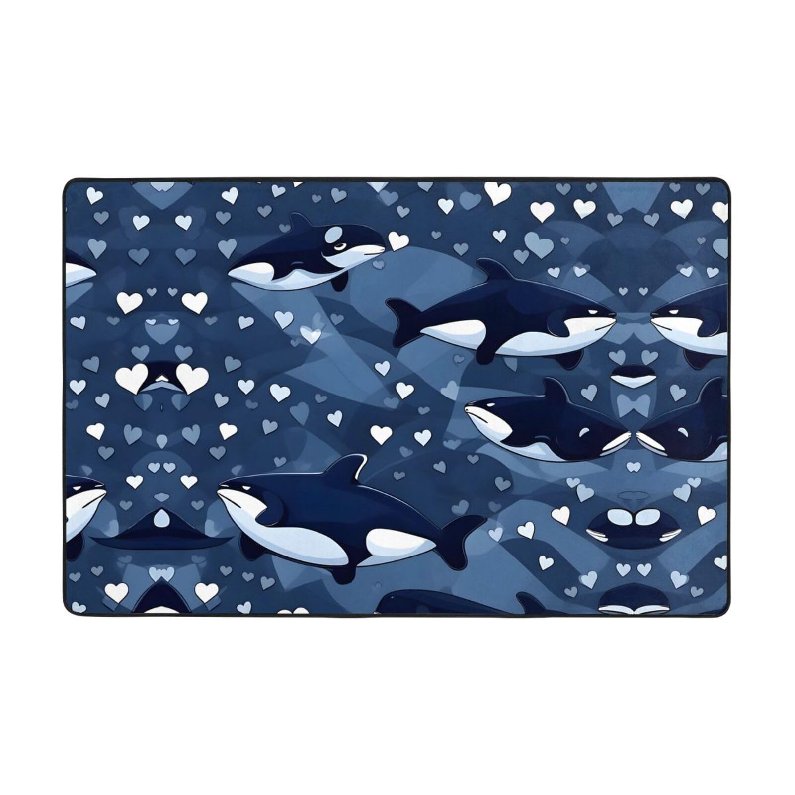 Tapis de sol orque bleu HYTTER 182x121 cm en flanelle douce