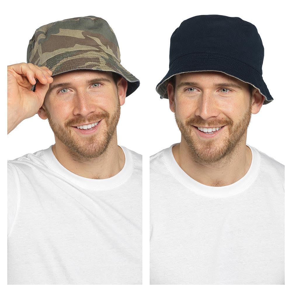 A2z Men's Camouflage Bucket Hat Summer Foldable - Bucket Hats Az4783 Camo M/L