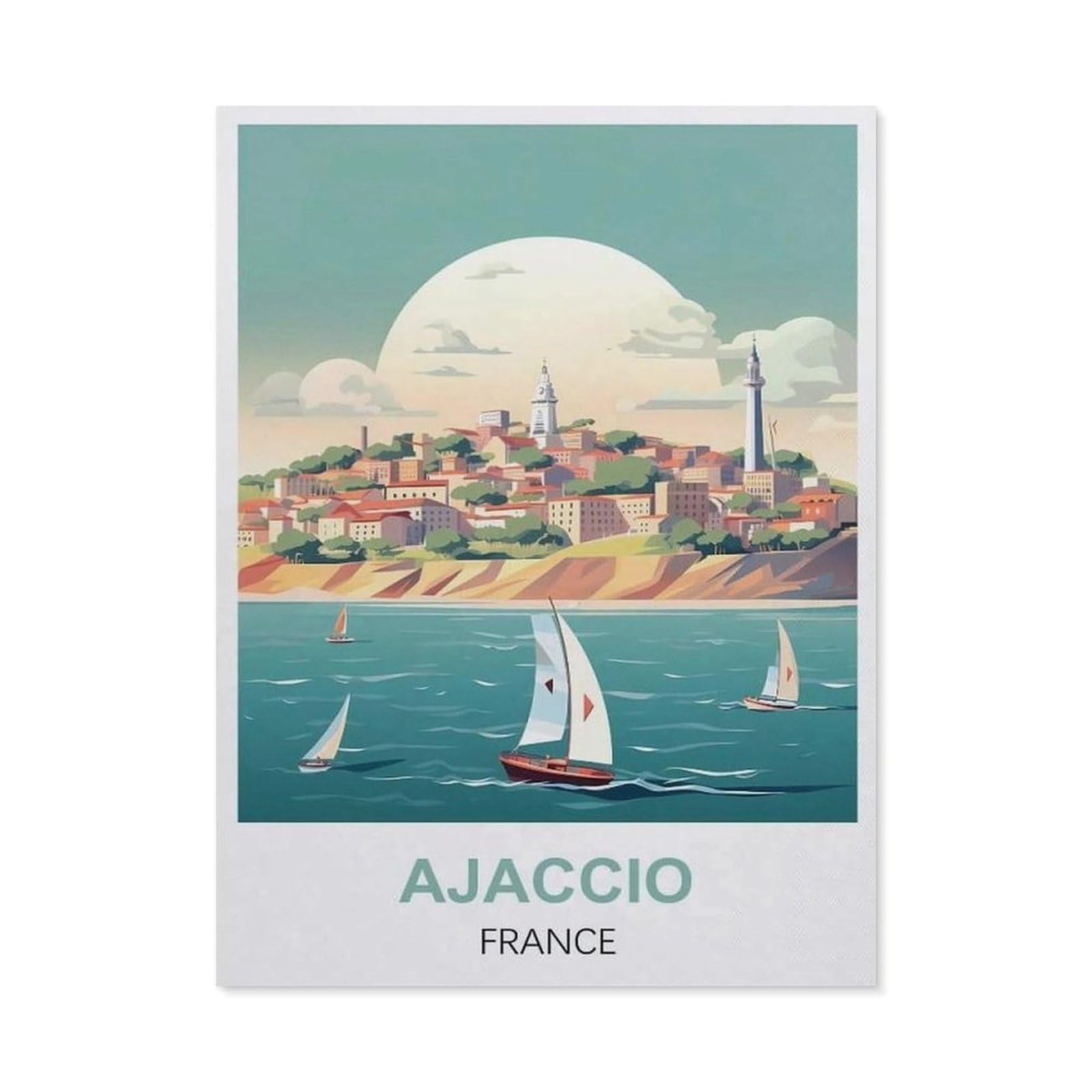 Metal Sign Tin Sign，Ajaccio France(30x40cm）