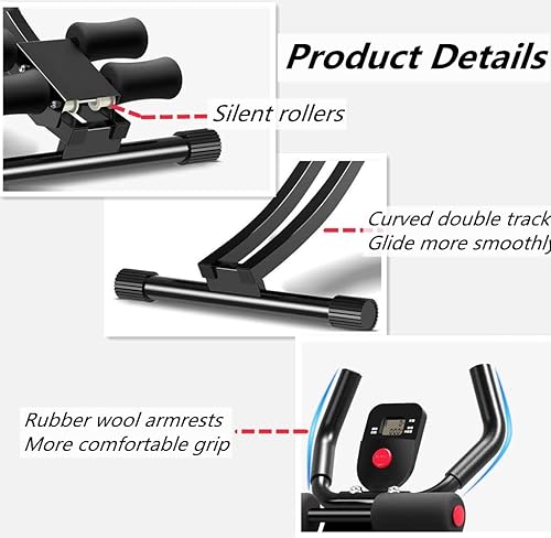 Miniatura 4 de ComMax Máquina de entrenamiento abdominal, equipo de ejercicio abdominal para gimnasio en casa, entrenador de abdominales ajustable, plegable,