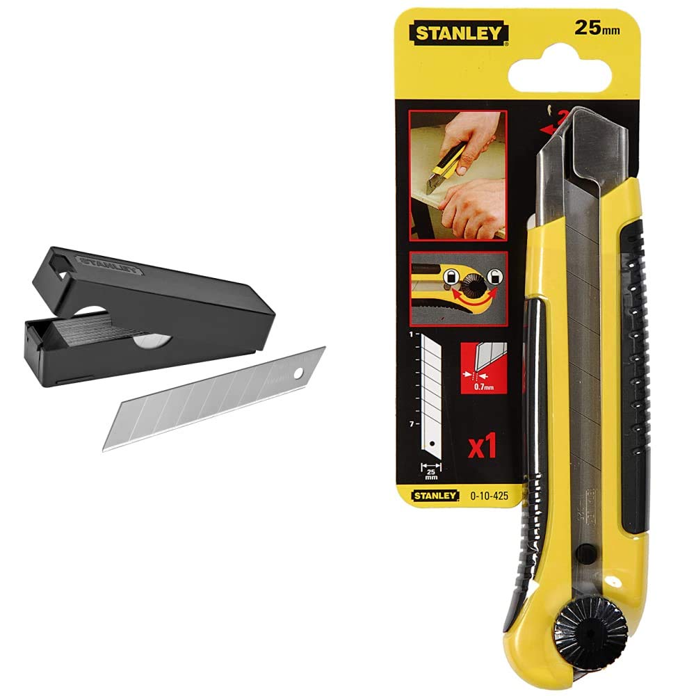 Cutter 25 mm Stanley Dynagrip et 50 lames 18 mm pour rénover votre maison