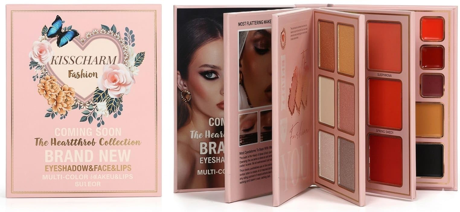 5-in-1 Foldable Makeup Palette Book – All-in-One Face & Eye Makeup Kit with Eyeshadow, Blush, Contour & Highlighter | Portable Multi-Layer Beauty Palette for Multiple Skin Tones-image-13