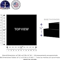 Vista 36 de Acrylic Display Riser Box Clear Plexiglass 12" x 12” x 19” No Lid Hollow Pedestal 5 Sided Display Trinkets Flowers Dust Cover Bin Collectible Items