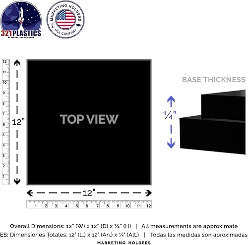 Miniatura 109 de Marketing Holder - Cubo de exhibición alto de 12 x 12 x 42 pulgadas, soporte de escultura artística de plexiglás acrílico, columna elevadora hueca