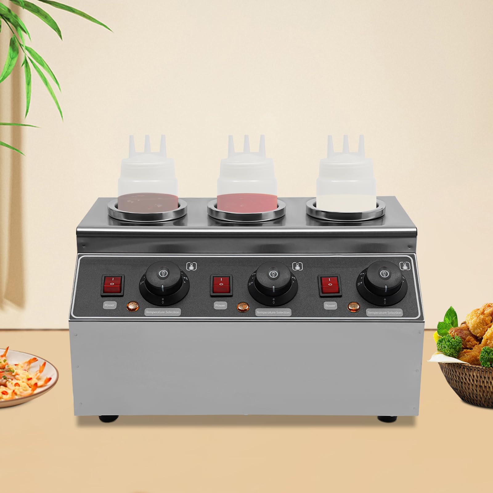 Distributore elettrico di salse, macchina per la conservazione del calore, per l'uso in grandi cucine, caffetterie, ristoranti, panetterie, catene di fast food, negozi di convenienza, caffetterie,