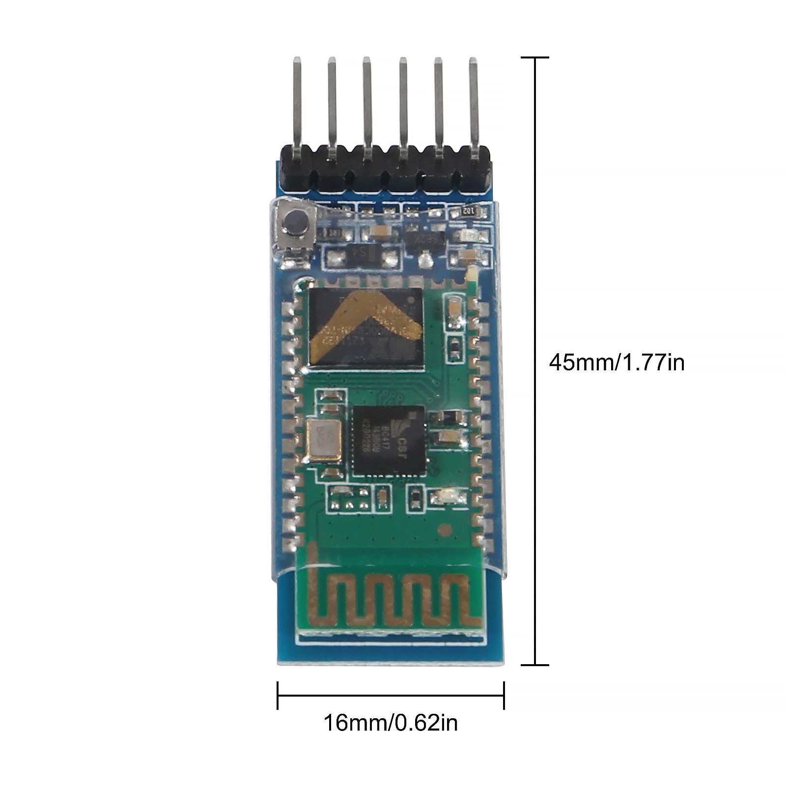 3pcs HC-05 Wireless Bluetooth Modules RF Wireless Bluetooth Transceiver Master Slave Integrated 6 Pin Wireless Serial Port Communication BT Module for Arduino