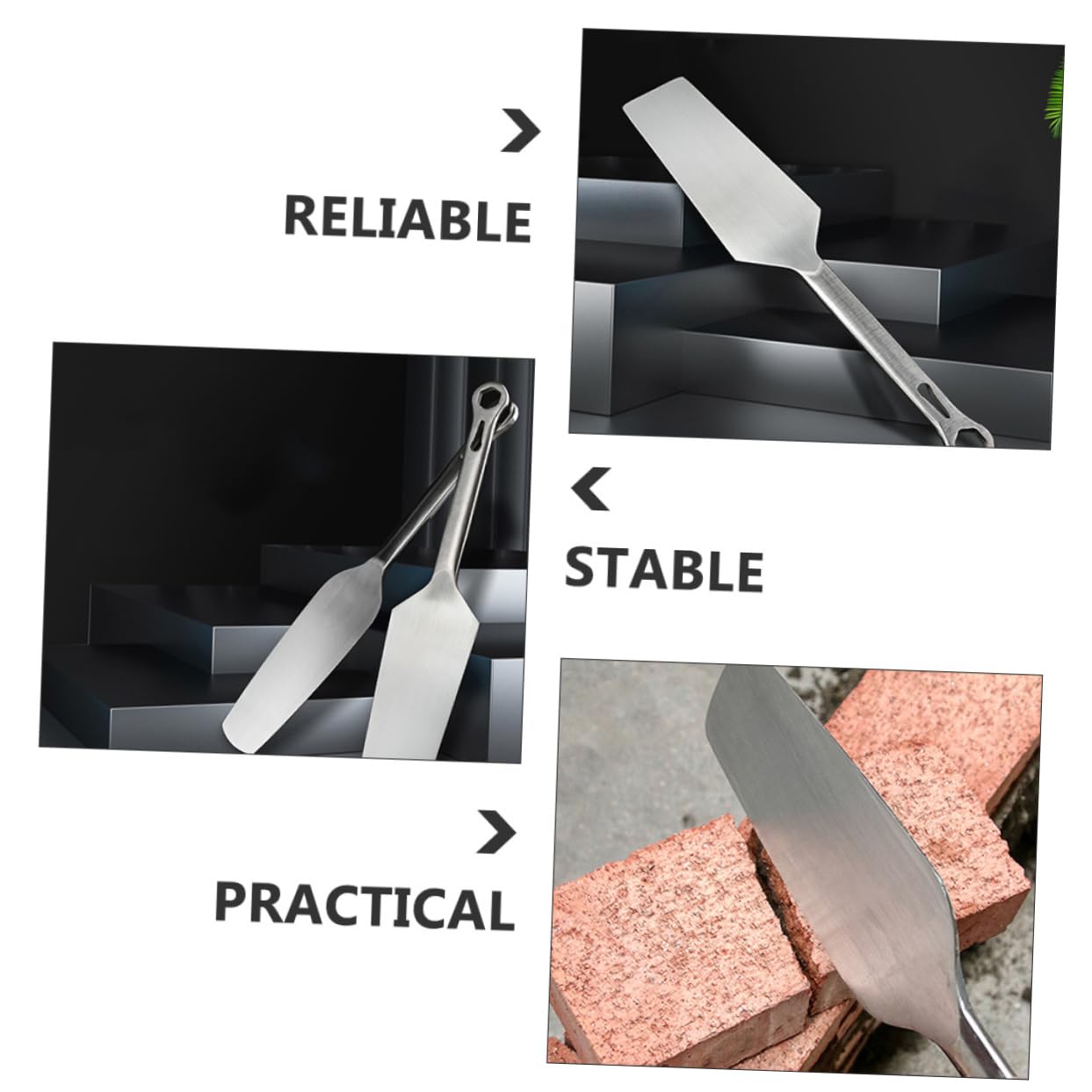 STOBOK Maurerkelle aus Edelstahl mit Ergonomischem Griff und Nivellierfunktion Multifunktionale Messkelle für Präzises Verputzen und Fliesenlegen im Bauwesen