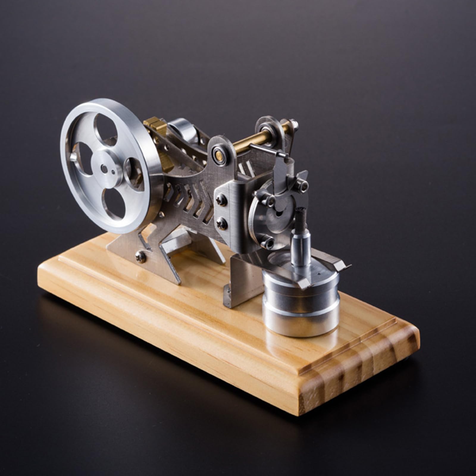 Modello di Motore Stirling Esperimento di scienze fisiche Insegnamento Modello di Motore ad Aria Calda Modello Fisico Giocattolo educativo Argento